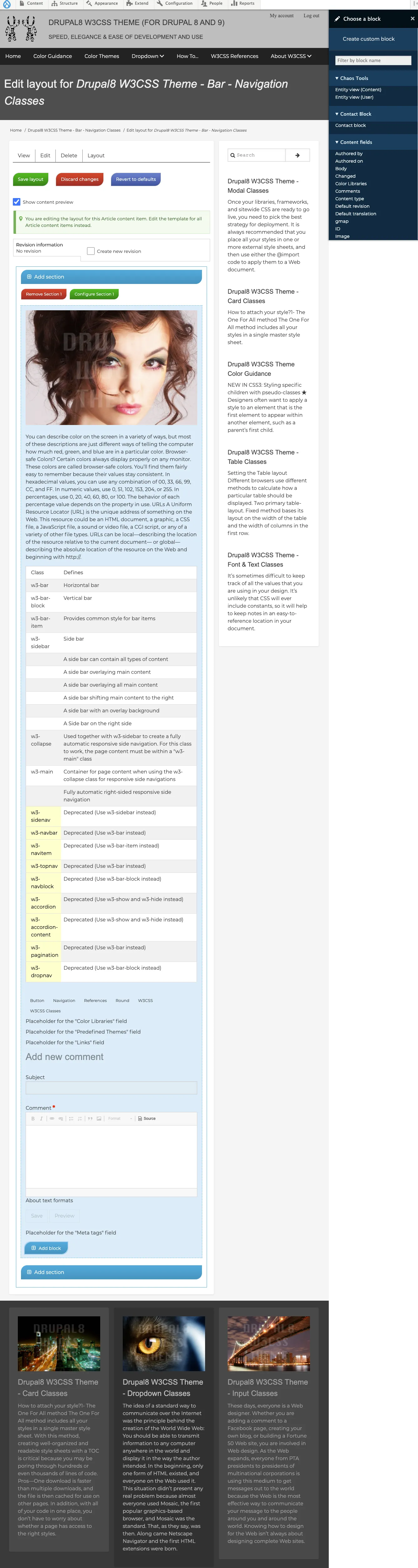 Layout builder