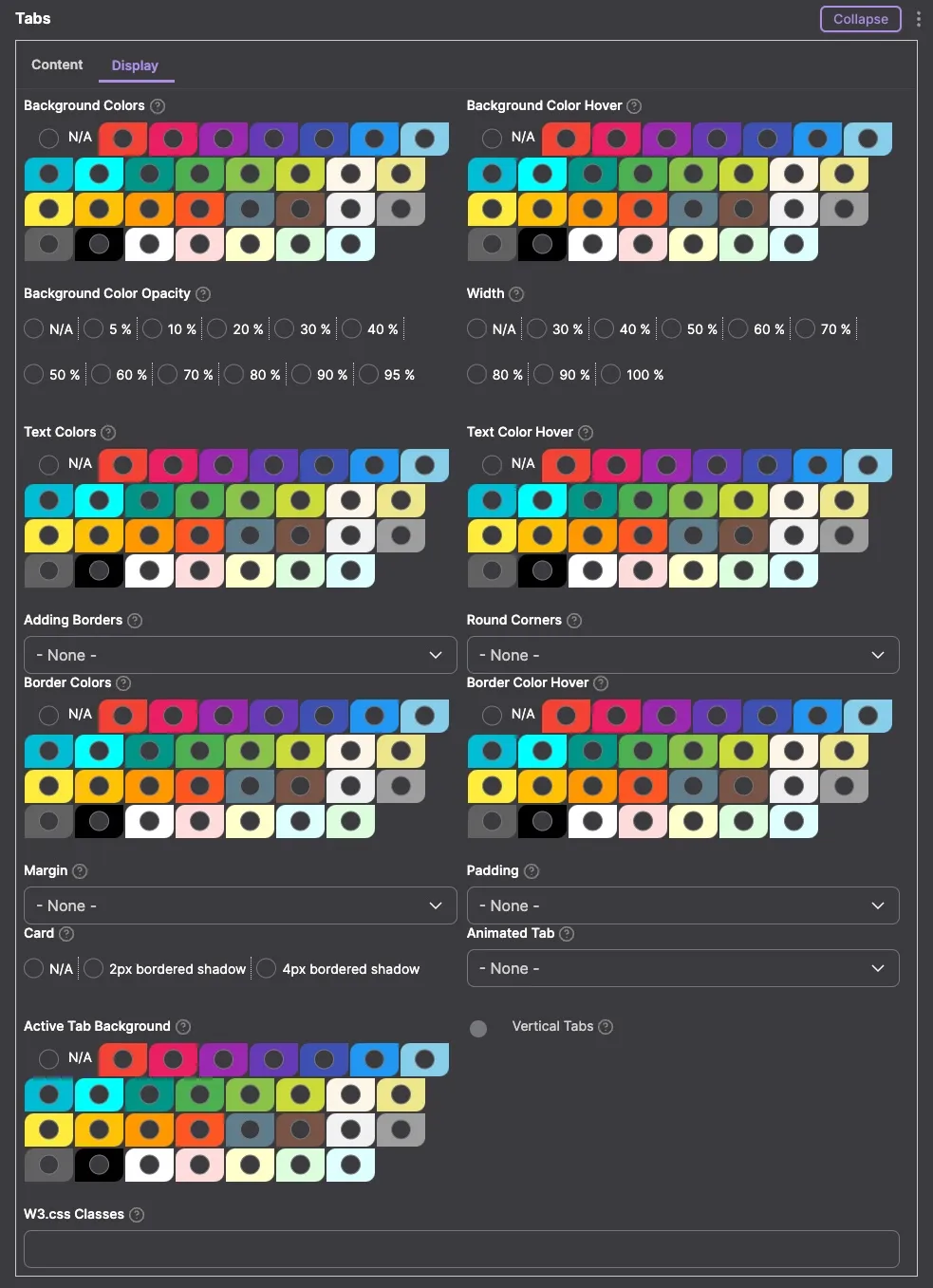 Tabs